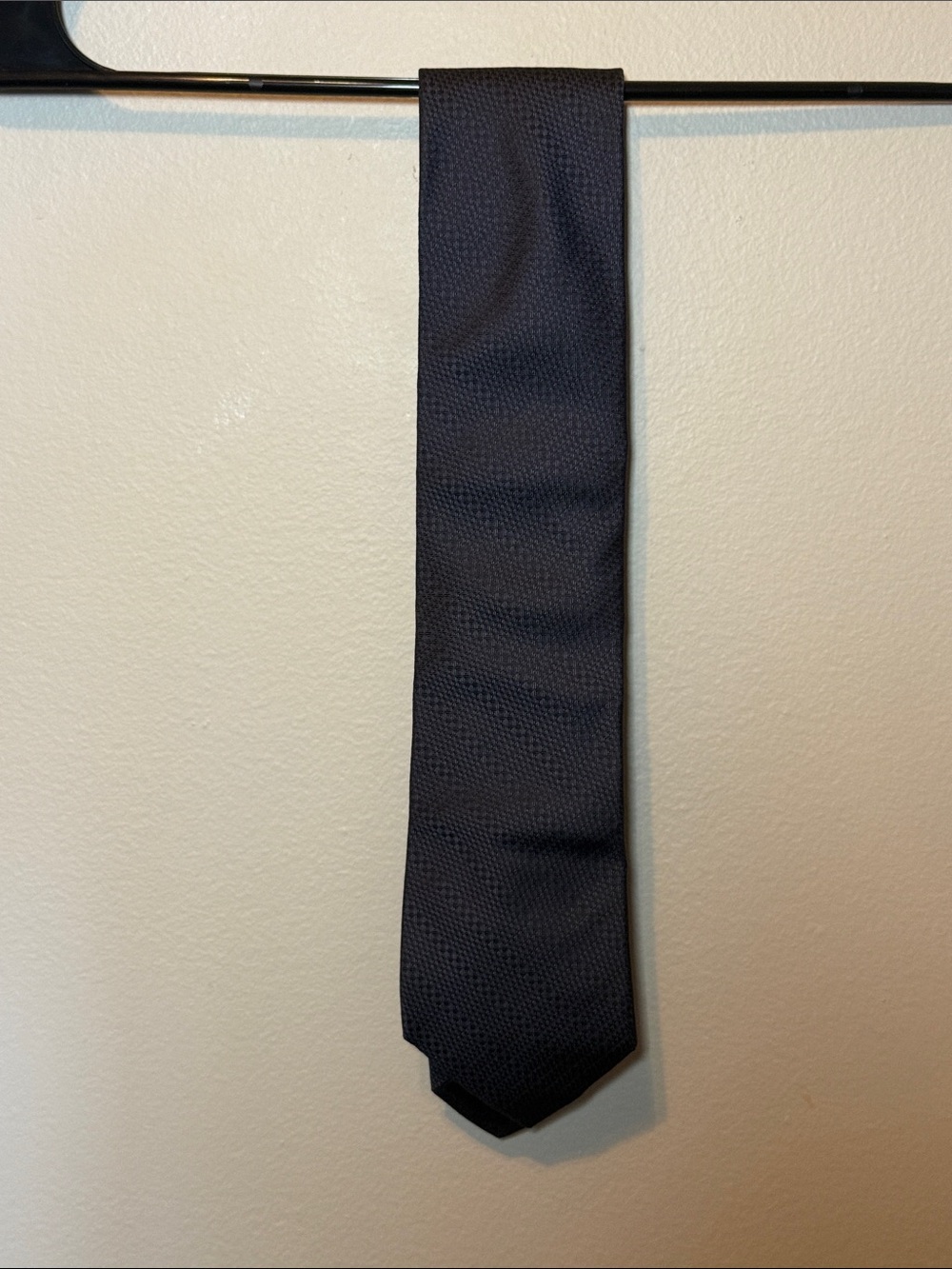 Elie Tahari Men's Black Textured Silk Tie